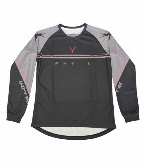 Whyte Koszulka długi rękaw Trail MTB szaro-różowa, rozmiar M